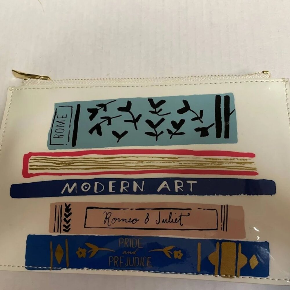 KATE SPADE Library Bookshelf Pencil Pouch Cosmetic Case